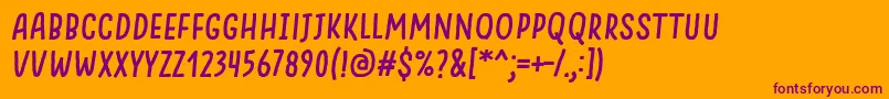 SomethingLooksNaturalItalic Font – Purple Fonts on Orange Background