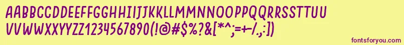 SomethingLooksNaturalItalic Font – Purple Fonts on Yellow Background