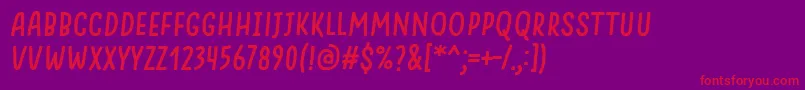 SomethingLooksNaturalItalic Font – Red Fonts on Purple Background