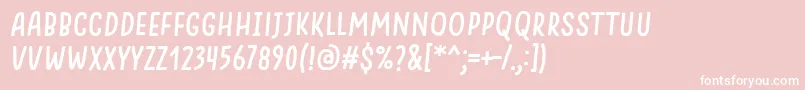 SomethingLooksNaturalItalic Font – White Fonts on Pink Background