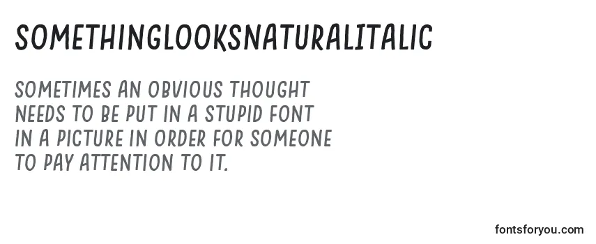 SomethingLooksNaturalItalic Font