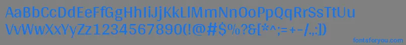 フォントAryaRegular – 灰色の背景に青い文字