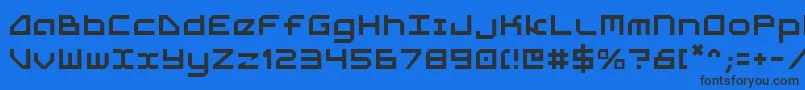 5th Font – Black Fonts on Blue Background