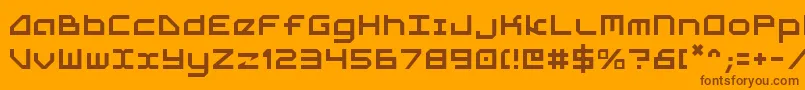 5th Font – Brown Fonts on Orange Background