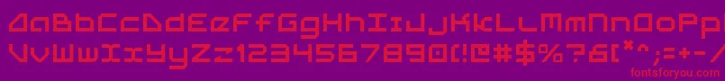 5th Font – Red Fonts on Purple Background