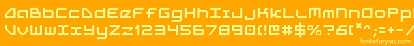 Шрифт 5th – жёлтые шрифты на оранжевом фоне