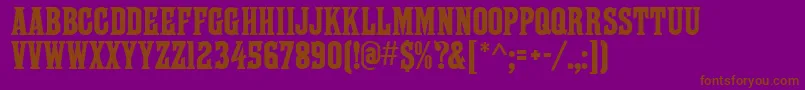 FarleyMf Font – Brown Fonts on Purple Background