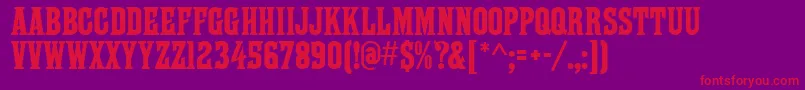 FarleyMf Font – Red Fonts on Purple Background