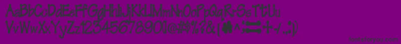 Feltpointnew35RegularTtcon Font – Black Fonts on Purple Background