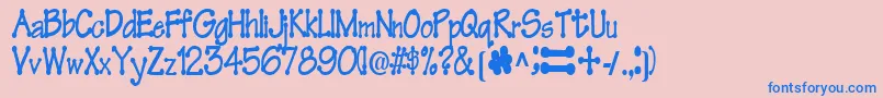 Feltpointnew35RegularTtcon Font – Blue Fonts on Pink Background