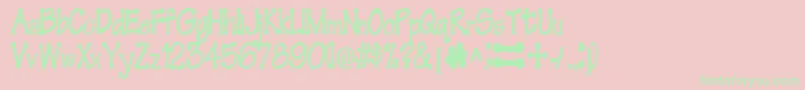 Feltpointnew35RegularTtcon Font – Green Fonts on Pink Background