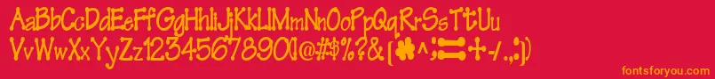 Feltpointnew35RegularTtcon Font – Orange Fonts on Red Background