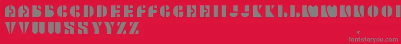 フォントHelloBrigi – 赤い背景に灰色の文字