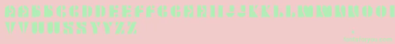 HelloBrigi Font – Green Fonts on Pink Background