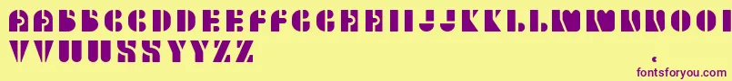 HelloBrigi Font – Purple Fonts on Yellow Background