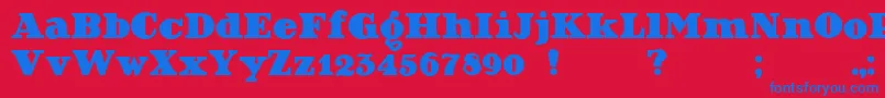 Decorattio Font – Blue Fonts on Red Background