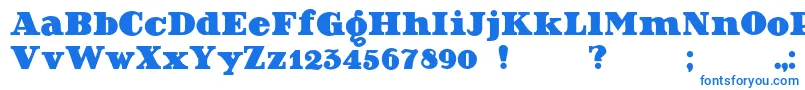 Decorattio Font – Blue Fonts on White Background