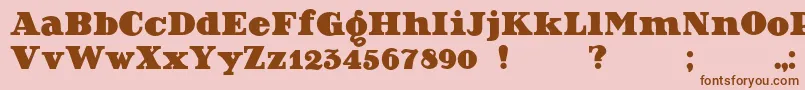 Decorattio Font – Brown Fonts on Pink Background