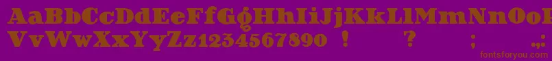 Decorattio Font – Brown Fonts on Purple Background