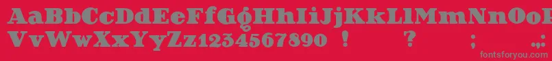 Decorattio Font – Gray Fonts on Red Background