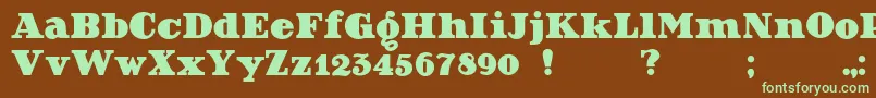 Decorattio Font – Green Fonts on Brown Background