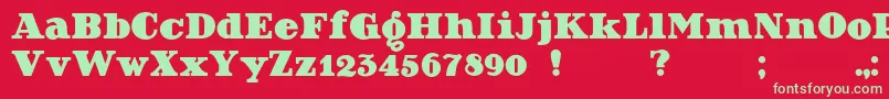 Decorattio Font – Green Fonts on Red Background