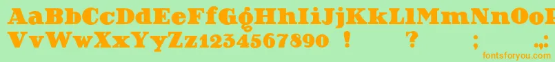 Decorattio Font – Orange Fonts on Green Background