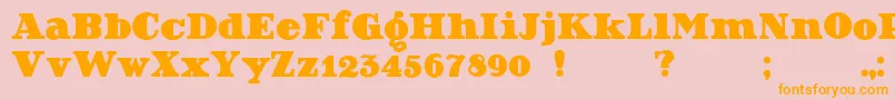 Decorattio Font – Orange Fonts on Pink Background