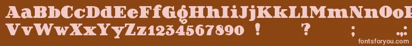 Decorattio-fontti – vaaleanpunaiset fontit ruskealla taustalla