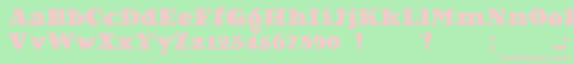 Decorattio Font – Pink Fonts on Green Background