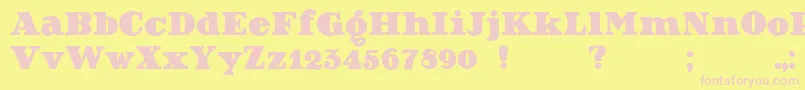 Decorattio Font – Pink Fonts on Yellow Background