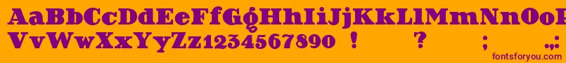 Decorattio Font – Purple Fonts on Orange Background