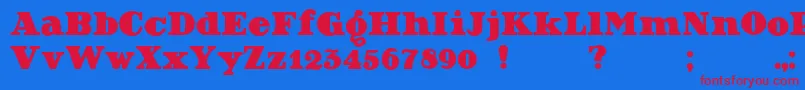 Decorattio Font – Red Fonts on Blue Background