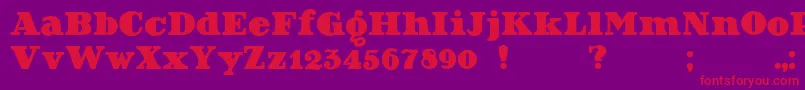 Decorattio Font – Red Fonts on Purple Background