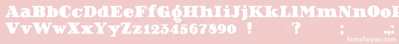 Decorattio Font – White Fonts on Pink Background