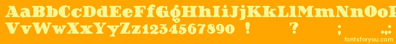 Decorattio Font – Yellow Fonts on Orange Background