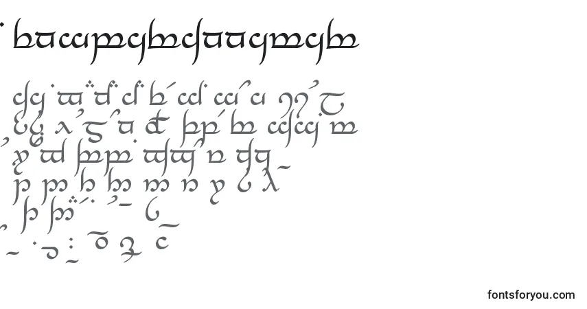 A fonte TengwarAnnatar – alfabeto, números, caracteres especiais