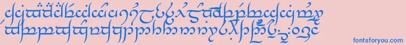 TengwarAnnatar Font – Blue Fonts on Pink Background