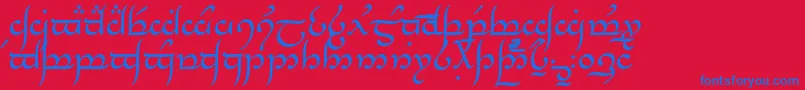 TengwarAnnatar Font – Blue Fonts on Red Background