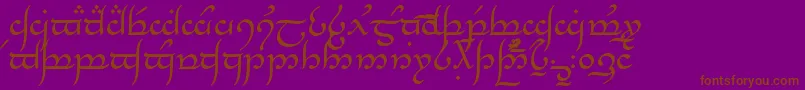 TengwarAnnatar-Schriftart – Braune Schriften auf violettem Hintergrund