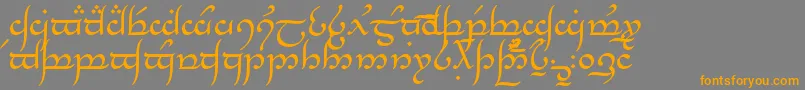TengwarAnnatar-Schriftart – Orangefarbene Schriften auf grauem Hintergrund