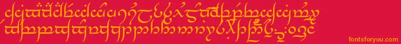 TengwarAnnatar Font – Orange Fonts on Red Background