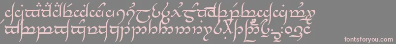 Fonte TengwarAnnatar – fontes rosa em um fundo cinza