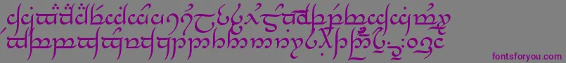 TengwarAnnatar-Schriftart – Violette Schriften auf grauem Hintergrund