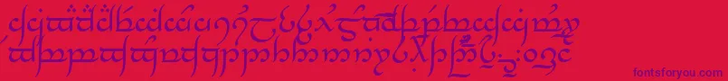 TengwarAnnatar Font – Purple Fonts on Red Background