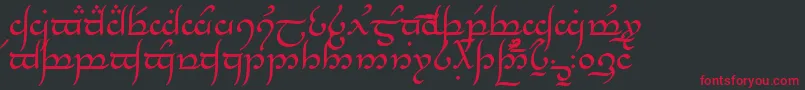 TengwarAnnatar Font – Red Fonts on Black Background