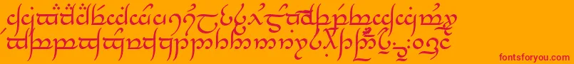 TengwarAnnatar Font – Red Fonts on Orange Background