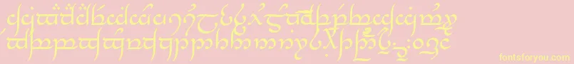 TengwarAnnatar Font – Yellow Fonts on Pink Background