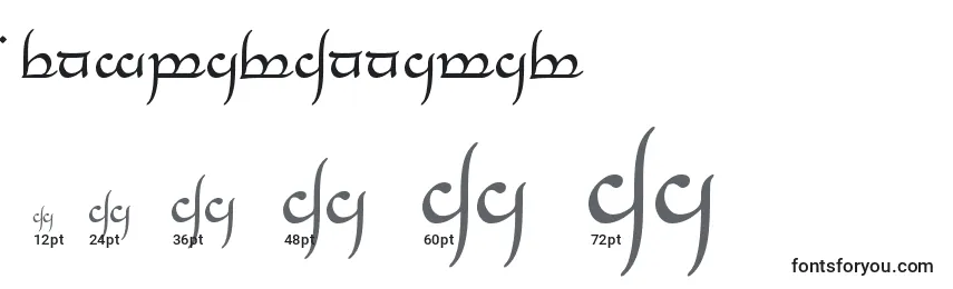 TengwarAnnatar Font Sizes