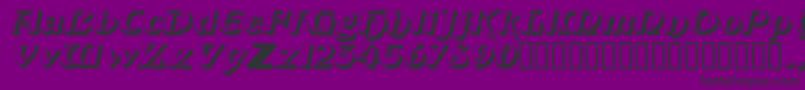 ObelisksskItalic Font – Black Fonts on Purple Background